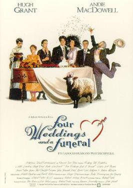 affiche de Four Weddings and a Funeral