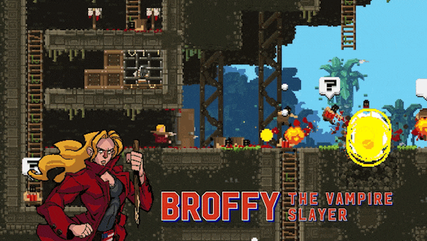Broffy, personnage jouable dans Broforce